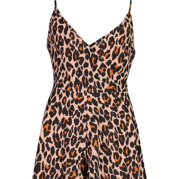 Plus Size Leopard Print Flippy Romper from SHEIN